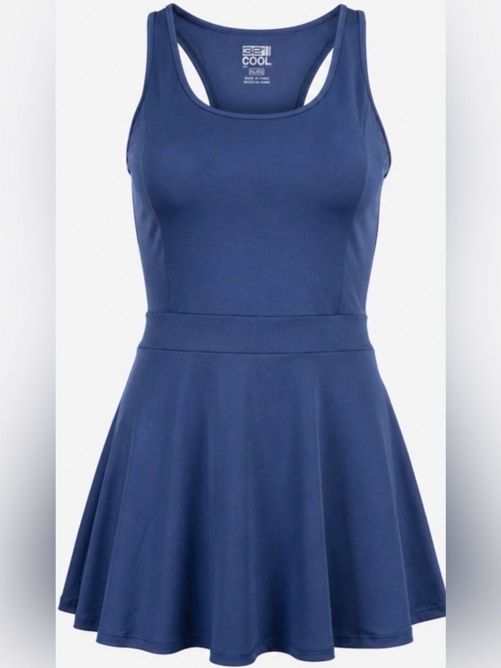 32 Degrees Cool racerback bra dress blue small